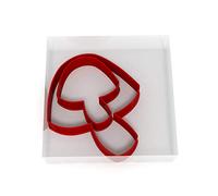 Set di 2 formine per biscotti a forma di fungo, 5 cm + 8 cm