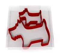 Set di 2 formine per biscotti e fondente scozzesi, 5 cm + 8 cm