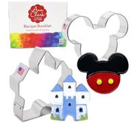 Set di 2 formine per biscotti Magic Mouse, prodotte negli Stati Uniti da Ann Clark, testa di topo e castello