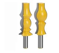 Set di 2 frese for modanature a corona reversibili da 12 mm con gambo 1/2", for scanalature lineari for braccioli, for la lavorazione del legno(12.7mm shank)