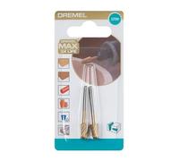 Dremel MAX Punta da intaglio ad elevate prestazioni (117DM) 2 punte per intaglio e incisione da 6,4 mm ad elevate prestazioni rivestite in titanio, massima durata