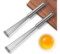 Set di 2 frusta a sfere, in acciaio inox, adatto per cucina e mescolare, frustare, battere (20 cm e 30 cm)