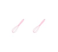Set di 2 fruste in silicone da cucina, antigraffio, frusta per uova, rosa, 17 x 4 x 4 cm