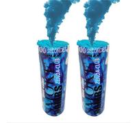 Set di 2 fumigeni a mano 1 minuto, colore blu, attacco a perno, durata 60 secondi, fumigene colore da tenere in mano, fumigene a mano, categoria F1, Zenda Club (blu)