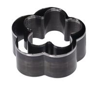 Set di 2 fustelle da taglio a forma di fiore per punzonatura manuale, in lega di acciaio, 58 mm e 46 mm di diametro