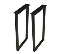 Set di 2 gambe da tavolo in metallo in stile industriale, 43,2 cm/61 cm/71,1 cm di altezza, 30,5 cm/40,6 cm/50,8 cm di larghezza, gambe rustiche per tavolo da pranzo, panca e sgabello con viti