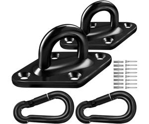 Set di 2 ganci a occhiello in acciaio inossidabile Diamond Wall for sacchi sabbia neri, lunghezza 100 mm