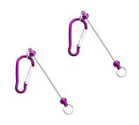 Set di 2 ganci in metallo pratici accessori robusti e portatili con perline moschettone per gli appassionati di arrampicata moschettone elegante