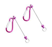 Set di 2 ganci in metallo pratici accessori robusti e portatili con perline moschettone per gli appassionati di arrampicata moschettone elegante