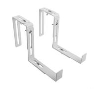 Set di 2 ganci per vasi da fiori in ferro, regolabili, senza trapano, staffa per balcone, patio e ringhiera, espositore per piante da esterno e interno, per un posizionamento sicuro di vasi pesanti