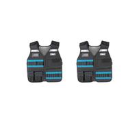Set di 2 gilet per attrezzi con tasche multiple, custodia per attrezzi da elettricista, per falegname, colore blu, stile 1