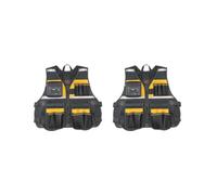 Set di 2 gilet per attrezzi con tasche multiple, custodia per attrezzi da elettricista, per falegname, colore giallo, stile 2