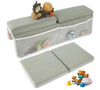 Set di 2 ginocchiere e gomitiere per bagnetto del bambino, comodi cuscinetti in schiuma per ginocchia, antiscivolo, con 4 tasche organizer, cuscino lavabile per il bagnetto dei bambini