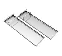 Set di 2 ginocchiere per lavori in calcestruzzo (70 x 20 cm, senza | acciaio inossidabile, portata 50 kg per pezzo, per costruzione e ristrutturazione, scorrevole e stabile