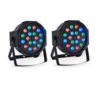 Set di 2 Giochi di luce - LED PAR 18x1W RGB - Pura Luce MONTANA