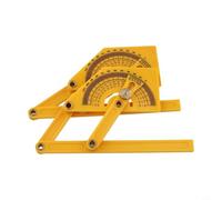 Set di 2 goniometro angolare in plastica da 0 a 180 gradi con dado di bloccaggio per carpenteria lavorazione del legno troncatrice sega calibro smussato quadrato set di strumenti alternativi giallo