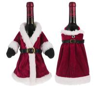 Set di 2 gonne per abiti da bottiglia di vino natalizio, sacchetti per