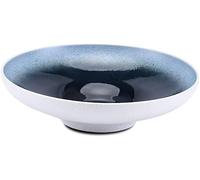 Set di 2 grandi ciotole in ceramica per insalata - 25 cm di diametro, ciotole alte e creative per zuppe, pasta, frutta e noodles freddi, impilabili, perfette per la casa, ristoranti e feste(White)