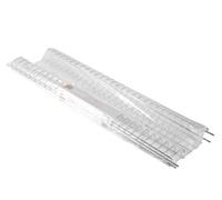 Set di 2 griglie per pensili in acciaio inox con supporto di cm 76