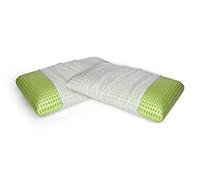 Talamo Italia - Talamo Italia Set di 2 Cuscini per letto, 100% Made in Italy, Guanciale sfoderabile a "saponetta" in Memory Foam forato,Anallergico e Traspirante,70x40xh16 cm