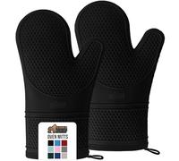 Set di 2 guanti da forno in silicone antiscivolo, guanti da forno flessibili, guanti da cucina professionali resistenti al calore, per proteggere le mani da superfici calde, fogli di biscotti, colore