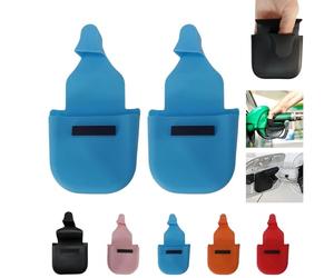 Set di 2 guanti riutilizzabili per pompa di benzina in silicone nero con supporto magnetico,Guanti da carburante comodi