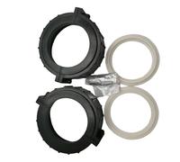 Set di 2 guarnizioni di ricambio in plastica ABS da 5,1 cm per riscaldatore | Questo set di dadi divisi per riscaldatori spa con guarnizioni di ricambio fornisce una vestibilità sicura per aiutare a
