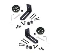 Set di 2 guide a rullo per montaggio a parete, in acciaio al carbonio, guida per pavimento inferiore, per porta scorrevole, facile da installare, guide a rullo per soggiorno a parete