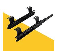 Set di 2 guide con cuscinetti a sfera a estensione completa per cassetti, 240 mm (25,4 cm e 30,5 cm), ideali per armadietti della tastiera, resistenti, scorrevoli, colore nero