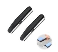 Set di 2 Guide per Affilatura Coltelli - Supporto Angolare Manuale in Plastica ABS, Design Durevole e Leggero, per Principianti, Compatibile con Tutte le Pietre per Affilare, Colore Nero