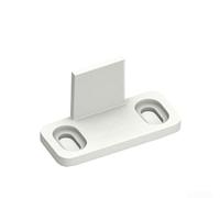 Set di 2 guide scorrevoli in plastica nera per porta scorrevole bianca | Set di 2 guide per pavimento, nere e bianche, in plastica resistente, antiruggine, antigraffio (bianco)