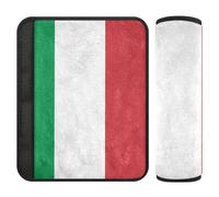 Set di 2 imbottiture per cinture di sicurezza per auto, morbide, imbottiture per cinture di sicurezza, per donne, uomini, bambini, bandiera dell'Italia