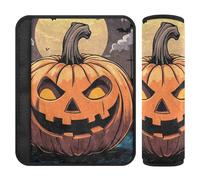 Set di 2 imbottiture per cinture di sicurezza per auto, morbide, per bambini, per adulti, bambini, M, Halloween, vacanze, zucca, saluto
