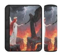 Set di 2 imbottiture per cinture di sicurezza per auto, morbide, per donne, uomini, bambini, M Angel Vs Demon Duel