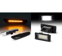 Set di 2 indicatori di direzione laterali a LED e illuminazione a piastra a...