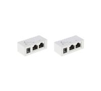 Set di 2 iniettori POE Splitter over Ethernet Adattatore IP Camera LAN Rete DC Bianco