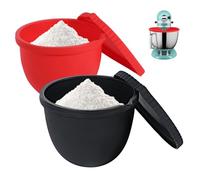 Set di 2 inserti per robot da cucina KitchenAid, in silicone, con beccuccio e coperchio per robot da cucina da 5 quart (set da 2 pezzi)