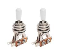 Set di 2 interruttori a bilanciere metrici corti e dritti per chitarra, con pickup di precisione e precisione in argento