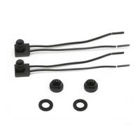 Set di 2 interruttori a pulsante on/off impermeabili da 12 V, adatti per illuminazione esterna e uso su veicoli, con bagagliaio in gomma e blocco automatico (nero)