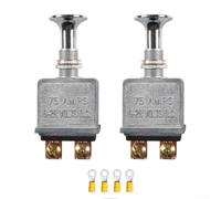 Set di 2 interruttori a spinta da 75 Amp DC 6-28 V SPST, interruttore a due posizioni con terminali a forcella per applicazioni ad alta corrente