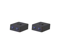 Set di 2 interruttori di condivisione per stampanti USB USB 3.0, ad alta velocità, 6,2 x 4,3 x 2 cm