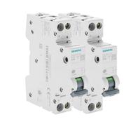 Set di 2 interruttori elettrici fase + neutro 16A