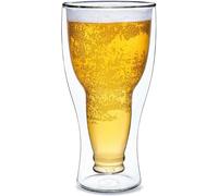 Set Di 2 Isolante Parete Doppia Trasparente 3D Sottosopra Birra Bottiglia