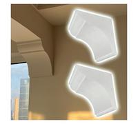 Set Di 2 Kit Arcos In Gesso Verniciabile In Un Colore Per Porta/Angoli/Sala Da Pranzo/Armadio, Pannello Angolare Da Parete Facile Installazione Fai Da Te(20x20x23cm)