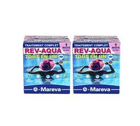 Set di 2 kit di trattamento completo Rev-Aqua MAREVA per piscine da 18 a 30 m3 - 2 mesi