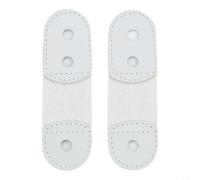 Set di 2 lacci per scarpe da pattinaggio artistico, fascia elastica in pelle per fissare i lacci, impedisce l'allentamento e il inciampare, nero (bianco)