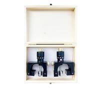 Set di 2 lame magnetiche per la lavorazione del legno, strumento per la lavorazione del legno, con custodia in legno, 1 paio di giunti magnetici regolabili per pialla