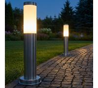 2er Set LED Steh Lampade 9,5 Watt Acciaio Inox Illuminazione Giardino Luci