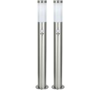 2er Set Esterno da Pavimento Luce LED 7 W Parco Acciaio Inox Supporto Lampada [EEK: F]