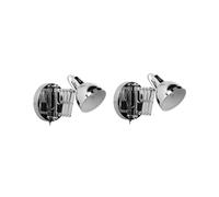 Set di 2 lampade da parete applique estensibili metallo argento 33 cm Harrington